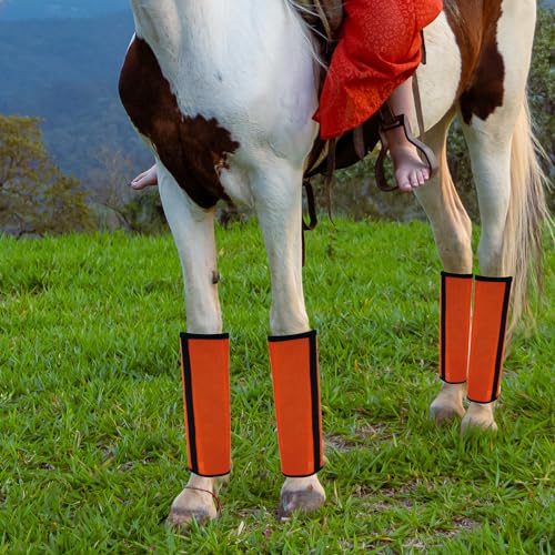 Image of 4 Pack Mesh Fly Boots for Horse Loose Breathable Horse Leggins Protective Horse Leg Wraps Protective Horse Leggings for Preventing Flies Bites (A)