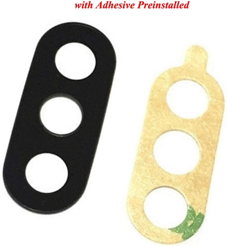 Iiseon Replacement for Black Back Rear Camera Glass Lens with Adhesive Preinstalled for Xiaomi Mi Max 3 Max3 2018