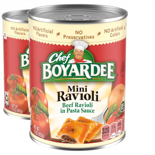 Chef Boyardee Mini Beef Ravioli In Tomato &amp; Meat Sauce, 15 Oz (Pack of 2)
