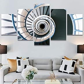 SIGNWIN 5 Panel Canvas Wall Art Architecture &...