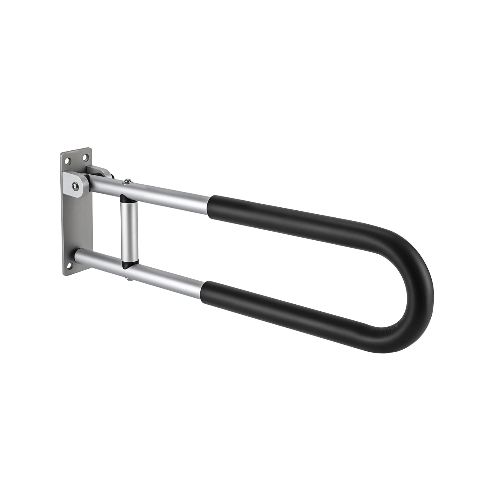 Barra de sujeción plegable de aluminio, 60 cm, para baño, pared, 120 kg