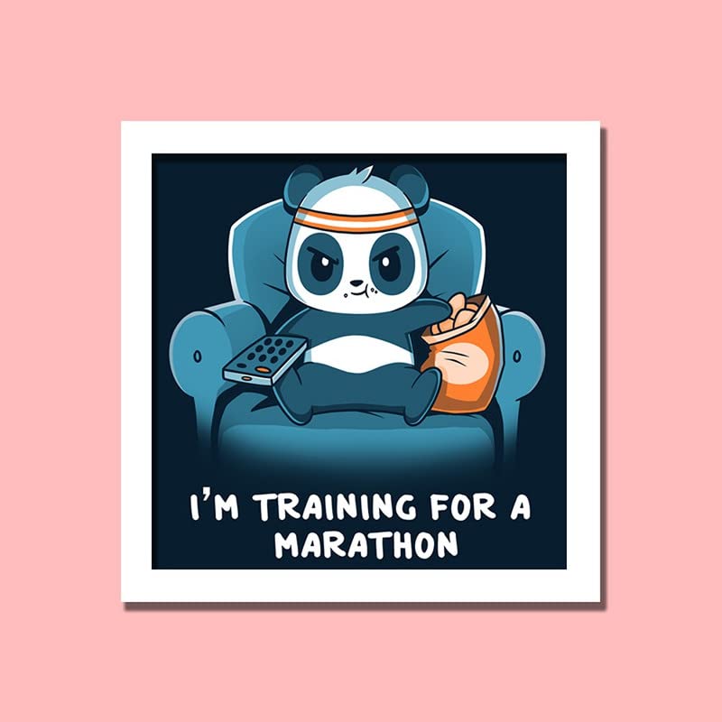 THE SQUEAKY STORE Cute Animal Lover, Cat Poster, Dog Poster, Unicorn Poster, Panda Poster, Animal Poster, Animal Quote Printed 300GSM Poster Wall Art & Table Top Glass Photo Frame 7x7 Inches 218