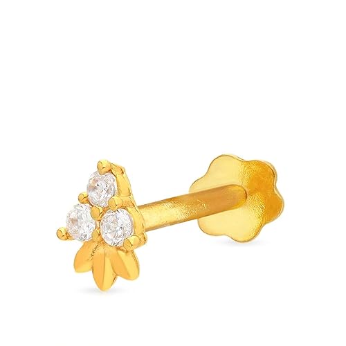 22 KT (916) purity Yellow Gold Malabar Gold Nosepin SKYDZNP0105 for Women