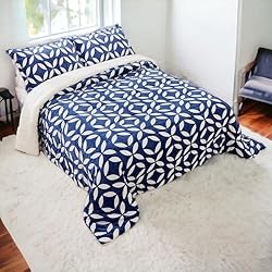 Funda Nordica Borreguito TIENDA EURASIA - Edredón Nórdico con Borreguito, Estampado Moderno, Ideal para Invierno, Tacto Suave y Confortable, Conjunto de Edredón y Funda de Almohada (Cama 90/105-180 x 240 cm, Azul)