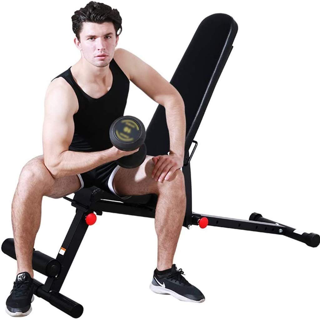 Hantelhocker, verstellbare Bank, multifunktionales Gewichtheberbett, Sit-ups, Fitness, Workout, Übungsbank, Hantelbank