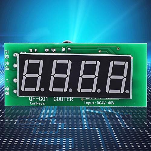 Image of Counter Module Voltage Detection Sensor 4 Digits Digital Display with Memory Function, 0 to 9999 Counting Range QF C04 DC 4 to 40V
