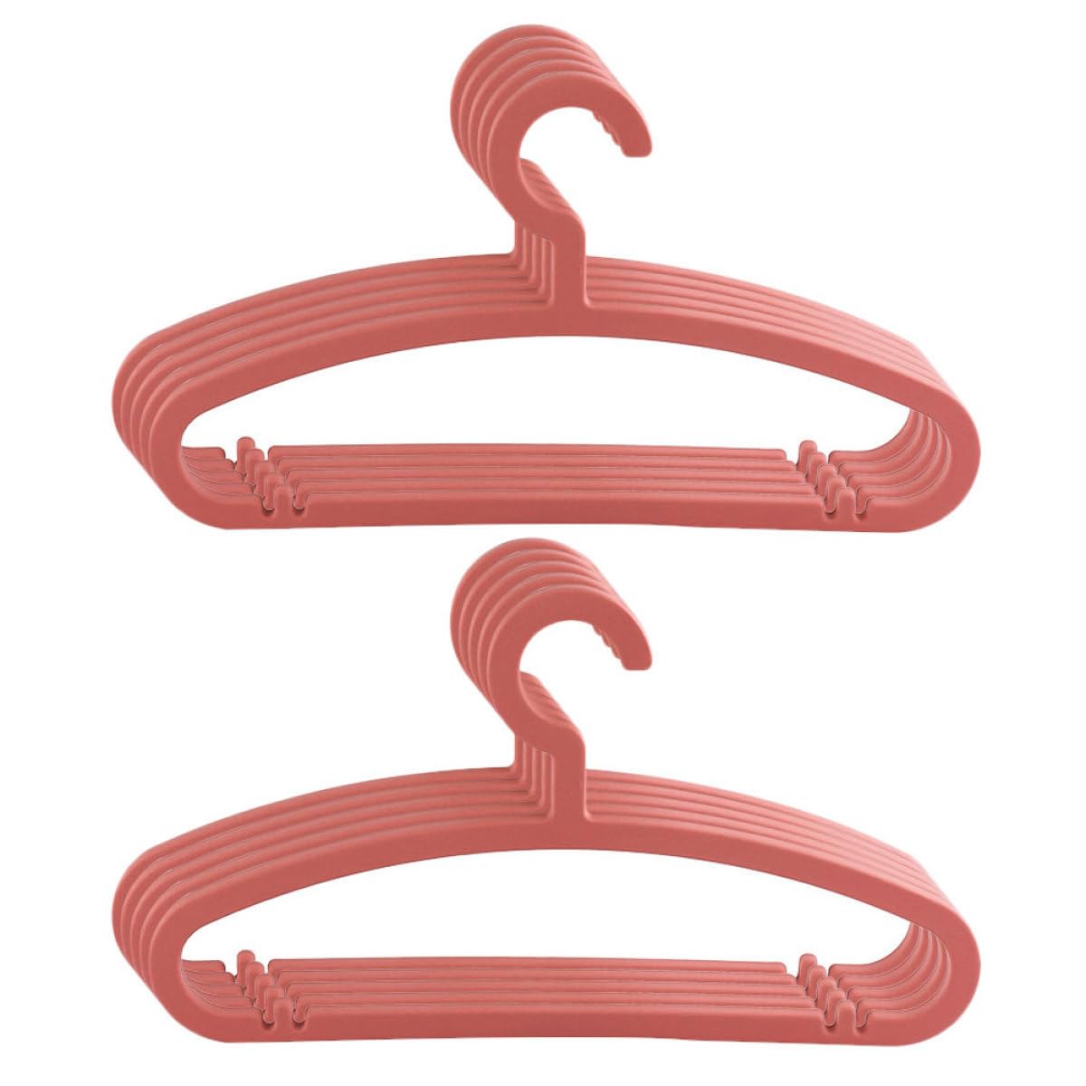 Ciieeo Grucce Antiscivolo Colore Casuale in Plastica Rossa Set di 10 Salvaspazio senza Cuciture per Armadio per Casa e Organizzazione di Abiti