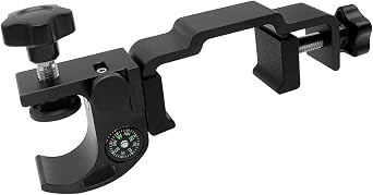 Universal Data Collector Cradle Bracket Fit on Most Data Collectors, Aluminium Data Collector Bracket for Prism Pole with Compass
