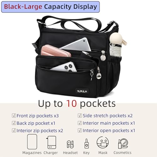 Women Shoulder Handbag Ladies Crossbody Fashion Bag Roomy Multiple Pockets Tote Top Handle Satchel4