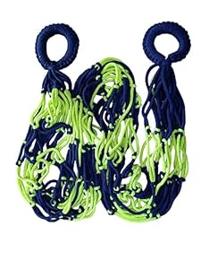 AZATTO Nylon Rope Hammock Swing Hanging Net Mesh Sleeping Bed - Suitable for Indoor & Outdoor Balcony Home Bedroom, Multi