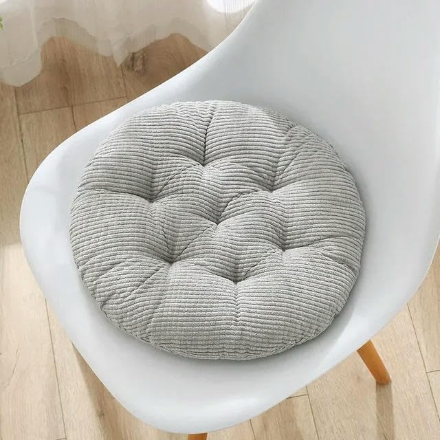 Coussin de chaise rond contre le mal de dos en velours côtelé épais pour fauteuil