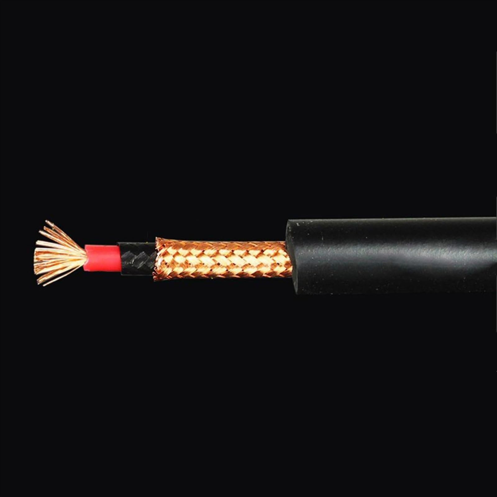 kabel audio do gitary Gitara Kabel Audio Linia Łącząca Gitara Instrument Basowy Redukcja Szumów Ekranowany Drut Gitarowy 20AWG (Color : 6 meters)