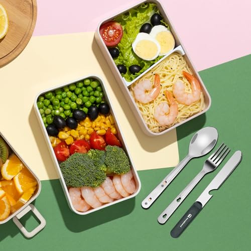 PortableAnd-Travel-Cutlery-3-PCS-Camping-Utensil-Set-with-Spoon-Fork-Knife-Bottle-Opener-Best-Gift-for-Travel-Outdoor-Backpacking-Flatware-with-Case-Gray