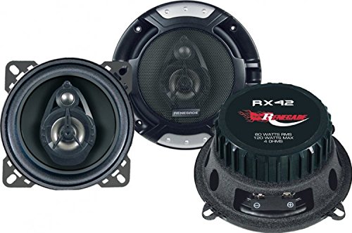 Lautsprecher Einbauset passend mit Renegade RX-42-10cm Koax-System für Peugeot 206 CC Heck