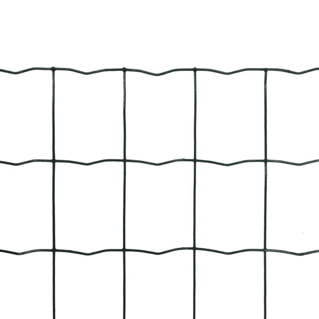 Tidyard Recinzione,Europea,Rete,in Acciaio,Rivestito PVC,Verde,10x0,8 m,Recinzione da Giardino,Recinzione in Rete Acciaio,Rete Recinzione in Acciaio,Recinzione in Metallo 10 m