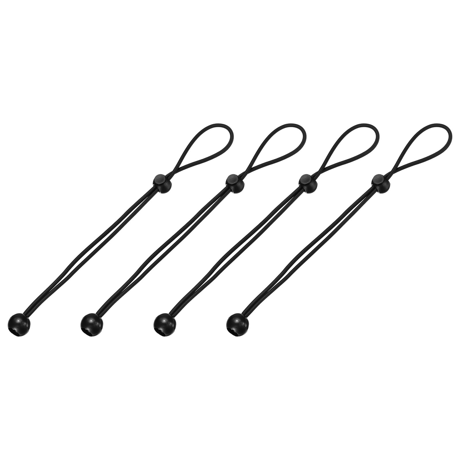PATIKIL Ball Bungee Cords, (30cm / 12 Inch, Black) (4 PCS) Universal Bungee Tie Downs, Suit for Exterior Roller Shades and Outdoor Roller Blinds Tents Canopies Tarp