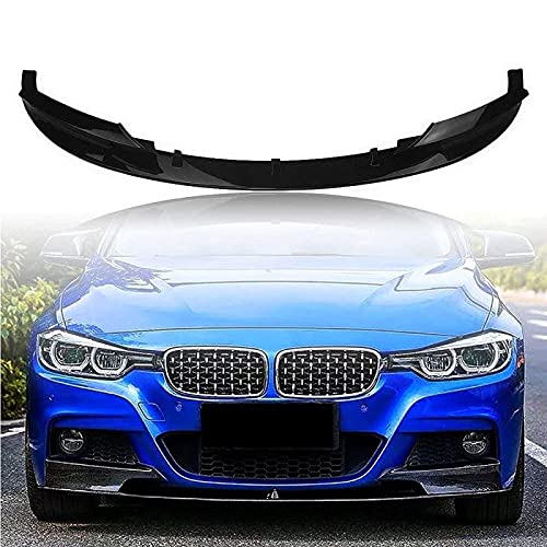 WQEUN Spoiler Avant Voiture Abs Pare Choc Avant Lame Convient pour BMW Série 3 F30 328I 335I M Sport Noir Brillant 2012-2018 Cover
