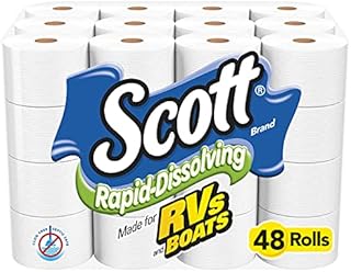 Scott Rapid Dissolving Toilet Paper, 4 Rolls (Pack of 12)