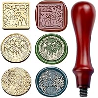 Weihnachtsstempel Wachssiegel Stempel Weihnachten Siegelstempel Personalisier Siegelwachs Set Schneeflocke Schneemann Weihnachtsbaum Elch Wachsstempel Einladung Briefumschläge Wachs Siegel Stempelset