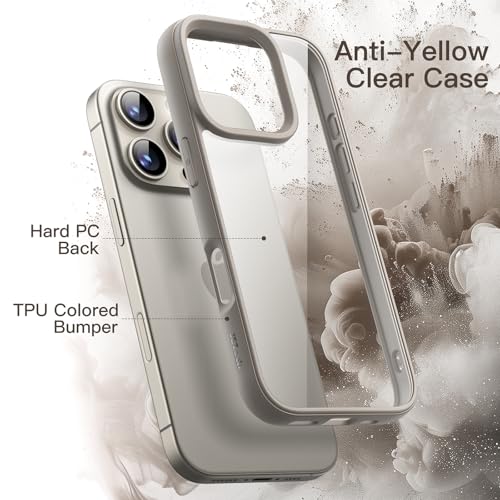 Image of JETech Case for iPhone 16 Pro Max, Natural Titanium