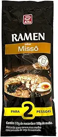Ramen Missô Macarrão Lamen Japonês com Caldo Alfa - Serve 2 pessoas