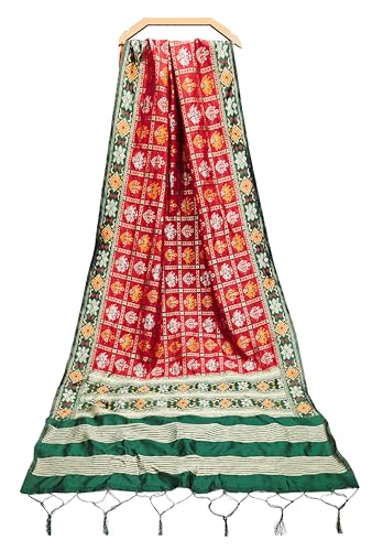 TRENDMALLS Women's Jacquard Silk Patola Dupatta Ethnic Motif Pattern
