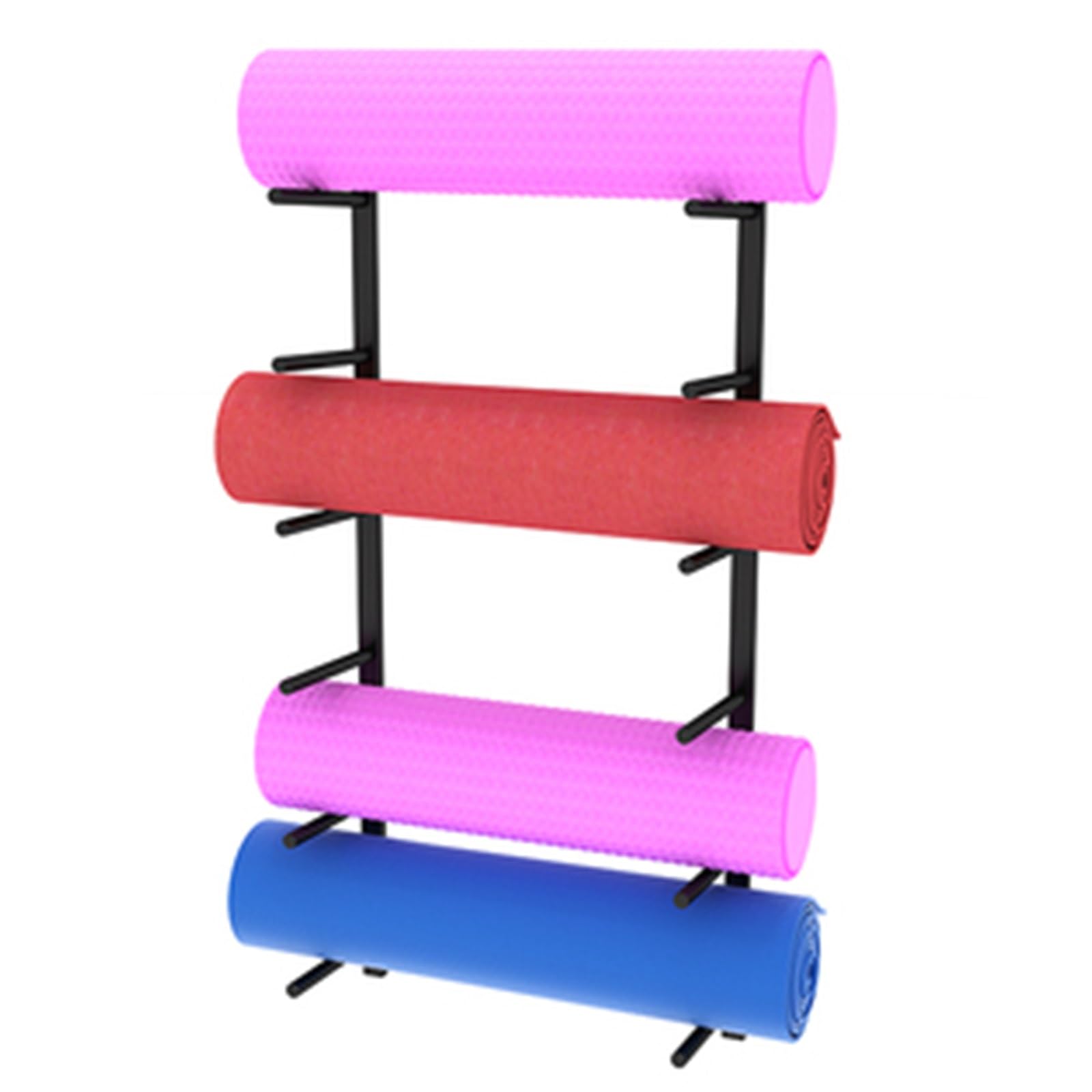 Porta Attrezzi Per Palestra Con Ruote - Rack Per Tappetini Yoga, Manubri, Kettlebell - Organizzazione Per Casa E Garage - Foto 6