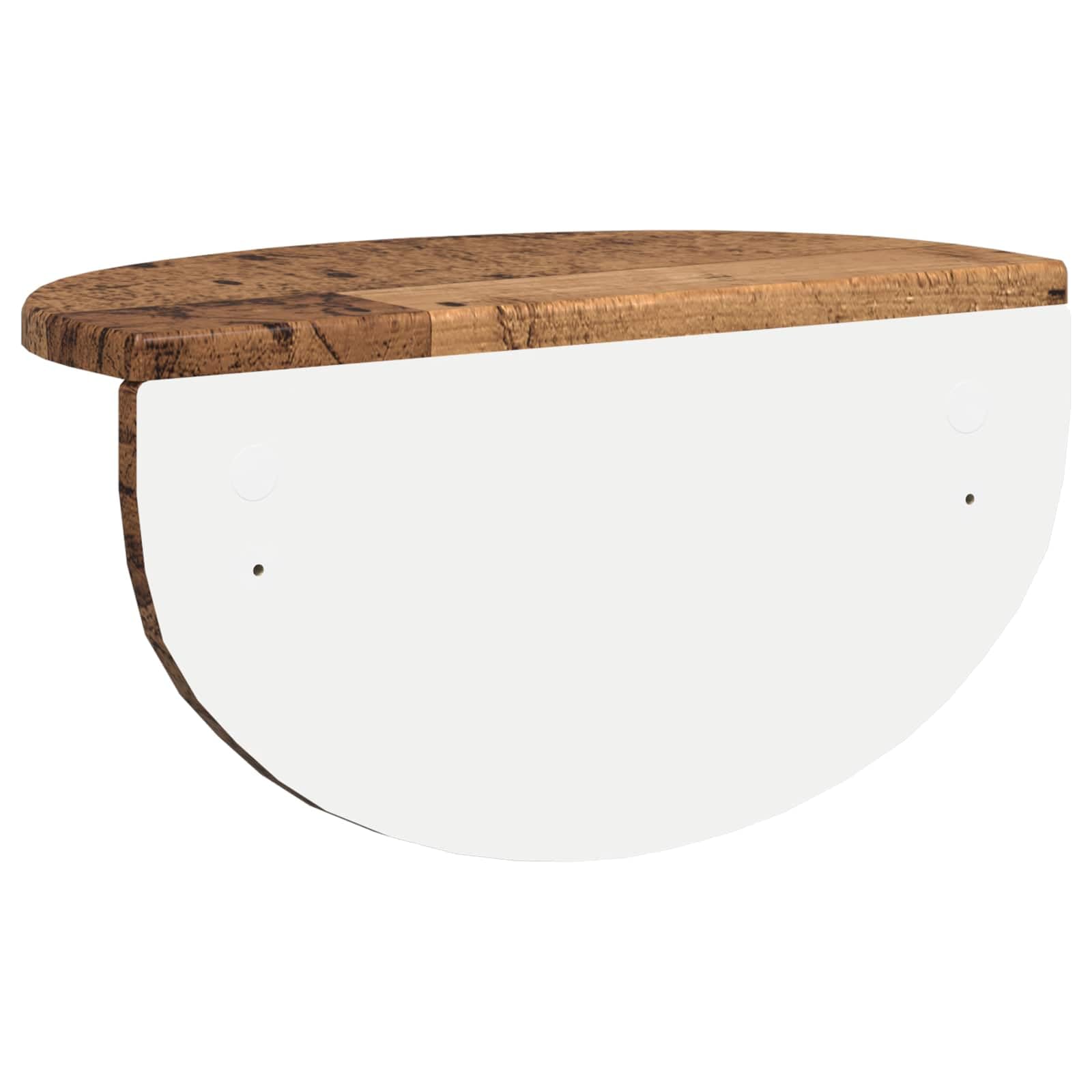 Regał ścienny, zestaw 2 sztuk, wygląd starego drewna, 38 x 19 x 19 cm, materiał drewnopochodny, wiszące półki do montażu na ścianie, uniwersalna półka ścienna, oszczędność miejsca do