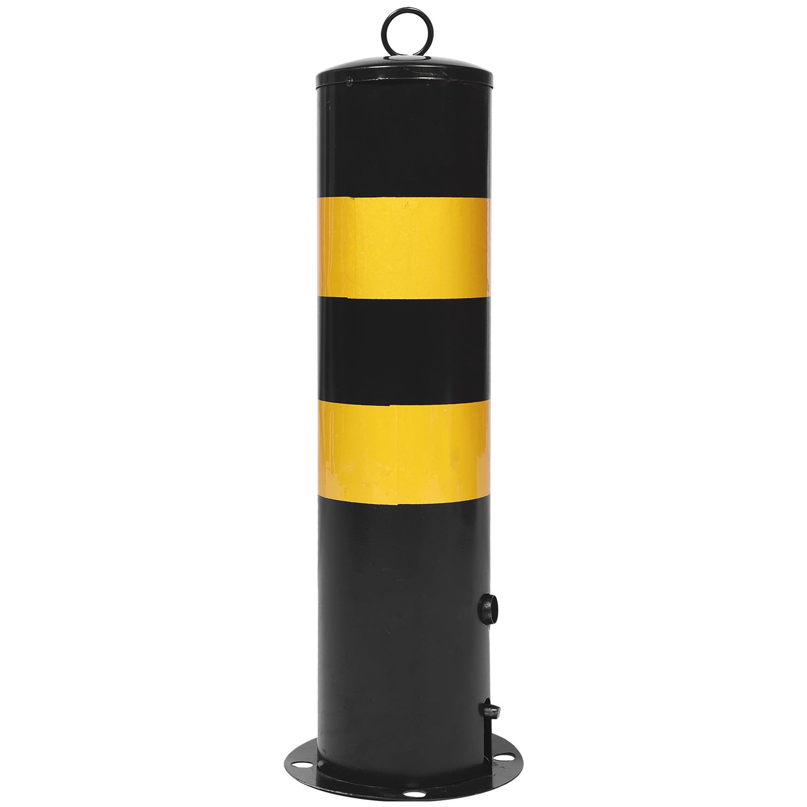 Barrera de Protección de Acero de 50 CM Poste Bolardo de Seguridad Negro y Amarillo Barrera Vial Fija para Estacionamiento y Zonas Peatonales Cono de Advertencia Resistente y