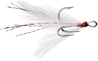 Vmc 8651Dt Dressed X-Rap Treble Hook 2 Pack Terminal Tackles (#6 Red Tin Red & White)