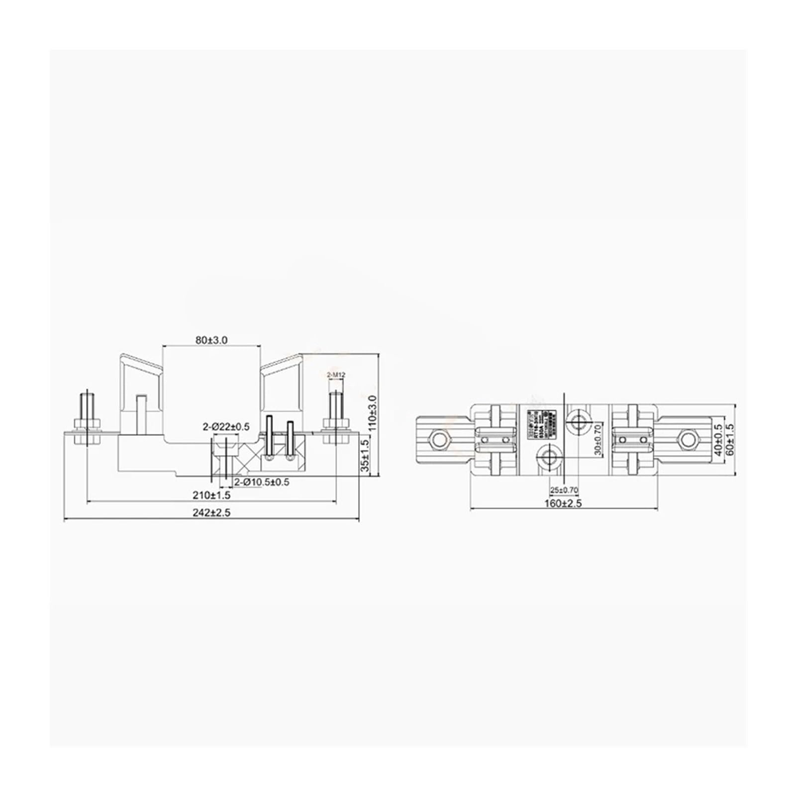 Fusibile ceramico RT16-3 a Bassa Tensione Fusibile NT3 Base Fusibile 630A Base Fusibile RT36 NH/NT