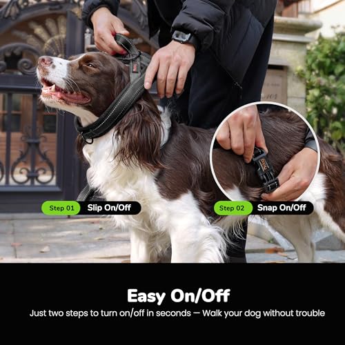 Image of Didog No Pull Dog Harness for Small Dogs, Breathable Mesh Padded, Black, S | Quick Fit, Easy On and Off, Lightweight, Reflective Vest Harness for Night Safty, Easy for Walking and Training, Chest 18-22 inch