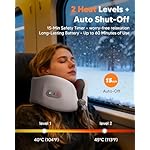 arboleaf Heated Neck Pillow for Travel, Memory Foam Airplane Pillow with Graphene Zoned Heating, USB-C Rechargeable, 360° Support — Comfort & Neck Pain Relief for Long Flights, Car & Office - Image 3