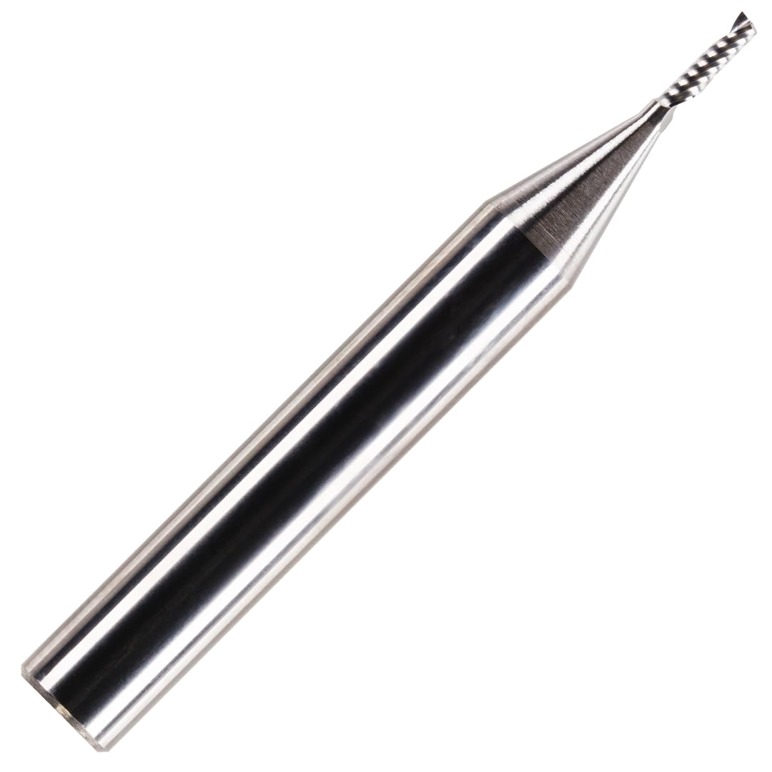 Rennie Tools 6mm x 32mm Flute x 1/4" Shank Solid Carbide Single Flute Spiral Router Cutter Bit End Mill for ACM Aluminium
