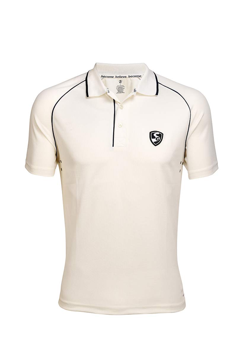 SG Cricket Shirt SG Legend (H/S)(M) Polyester Cricket Shirt, M (Off-White) (B0823RN8T1) Amazon Price History, Amazon Price Tracker