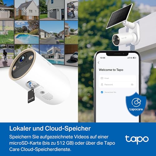 Tapo C460 KIT 4K 8MP Solar &Uuml;berwachungskamera Aussen Akku, Starlight-Farb-Nachtsicht, Dual-Band WLAN, Magnetfu&szlig;, Verschl&uuml;sselte microSD-Aufzeichnung, KI-Erkennung, 10000-mAh-Akku