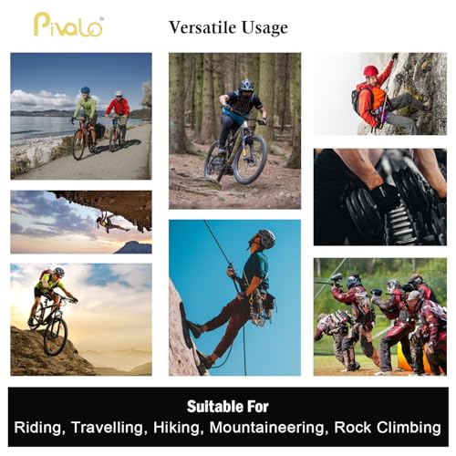 Image of Pivalo Half Finger Bike Riding Gloves with Strong Protective Shells Anti-Skid Surface Breathable Material Glove for Motorcycle Cycling Climbing Mountaineering (Black, XL)