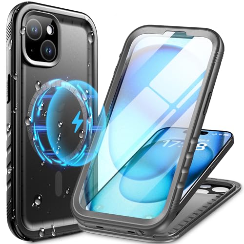 Cozycase for iPhone 15 Case Waterproof Compatible with MagSafe