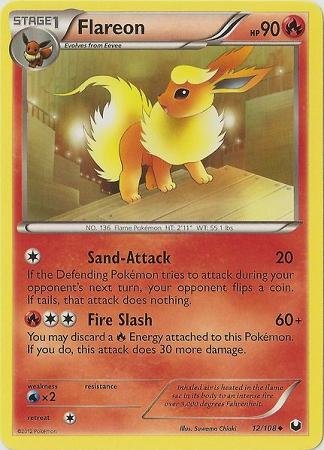 Pokemon - Flareon (12/108) - BW - Dark Explorers