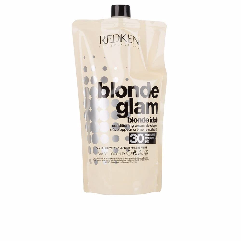 REDKEN Blonde Idol Conditioning Cream Developer 30Vol. 1000 Ml per la beauty routine quotidiana, per idratazione e comfort, 1000 ml
