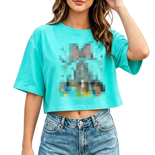 Image of Magical Crop Shirt for Women Magic Kingdom Princess Tshirt Funny Family Vacation Trip Tee Casual Holiday Top