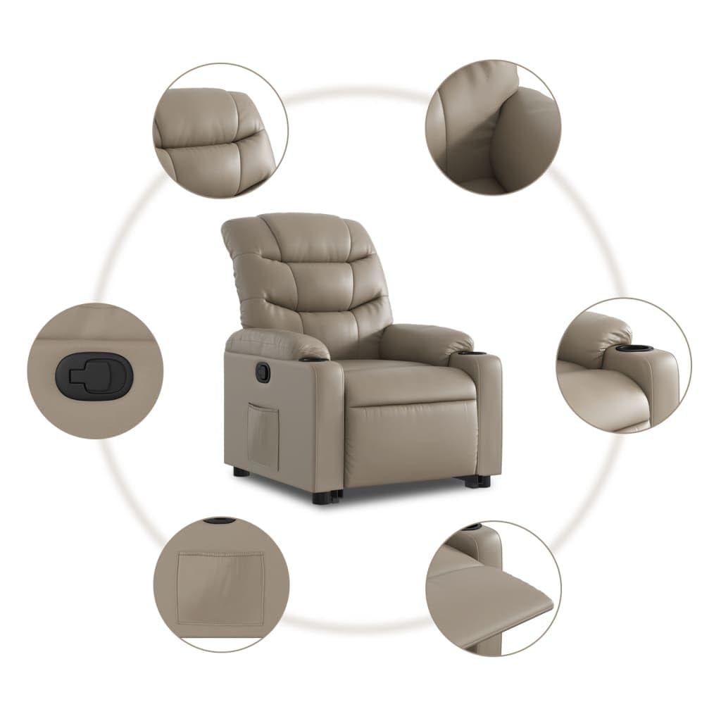 Fotel wypoczynkowy z poduszką do spania z poduszką w stylu retro z poduszką w stylu cappuccino-braun na ubrania do sypialni
