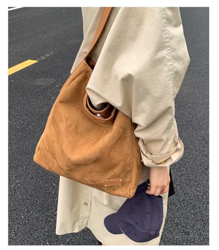 Slouchy Suede Bucket Hobo Bags Women Trendy Underarm Shoulder Bag Crescent Crossbody Purses Cute Travel Tote Handbag 20253