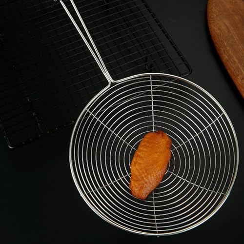 Skimmer - Spoon per friggere gli alimenti - Skimmer Skimmer - Spoon in acciaio inox Skimmer Ladle, kit - Chingadget, sCuisine - Pasta Cask per filtrazione olio, frittura, padelle - immagine 3