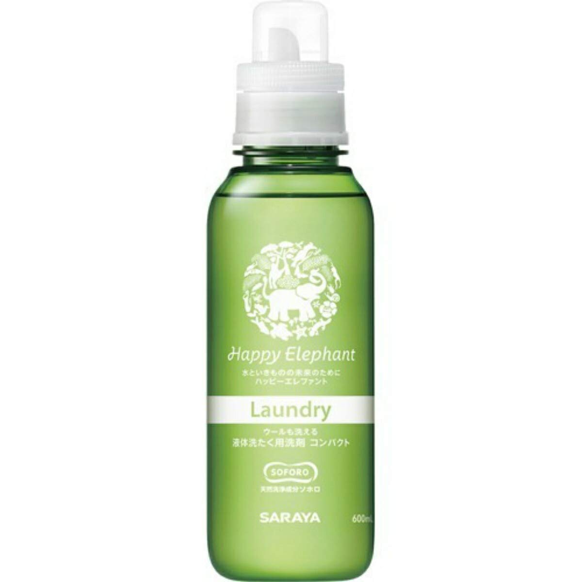 Saraya Happy Elephant Liquid Washing Detergent Compact Body 600ml