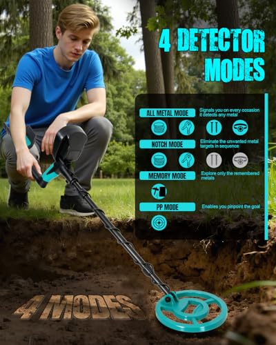 Image of Metal Detector for Adults with 9 inch Waterproof Coil & 7 inch Depth, IP68