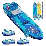 iTAOSTAR J06BP 35" Extra Wide (89cm)超広幅スタンドアップパドルボード、高い安定性を実現した5フィン付きインフレータブルパドルボード、インフレータブルシート付きSUPボード