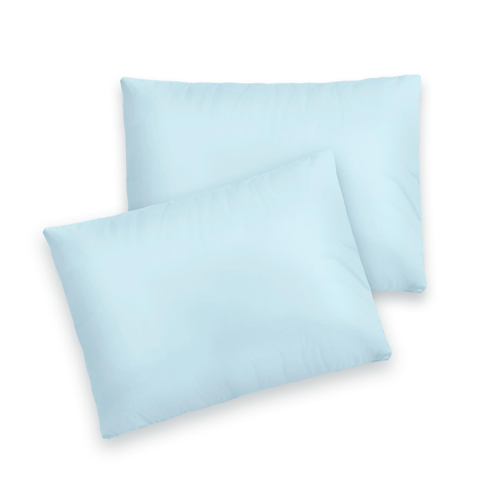 Pizuna Baby Blue Toddler Crib Pillow Cases 33X46cm 2Pc 400 Thread Count 100% Long Staple Cotton Luxurious Sateen Weave Baby Small Pillow Cases For Crib Bed By