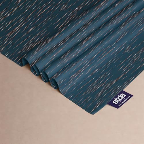 Image of Stoa Paris 350TC Luxstre Cotton Super King Printed Bedding Set for King & Double Size Beds with 2 Pillow Covers, 274 x 274cm Bedsheet, All-Season Comfort, Breathable, Home Decor, Panache 2.0 - Teal
