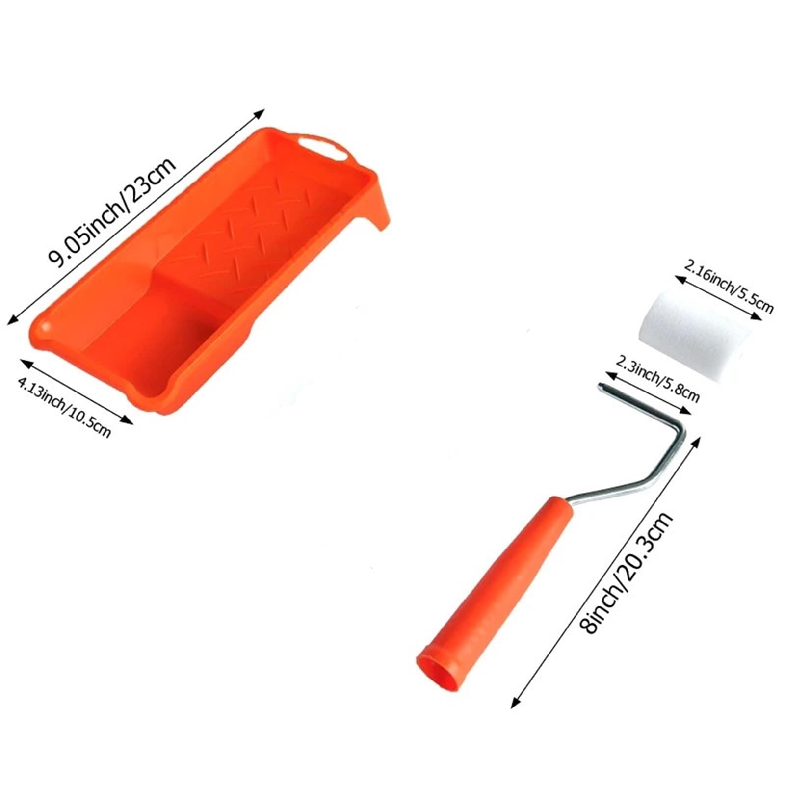 1 Ensemble (8 pièces) Kit de Petits Rouleaux Peinture 2 Pouces-Rouleau en Mousse revêtement Plateau for Outils Murale for retouche pour Peinture Murale